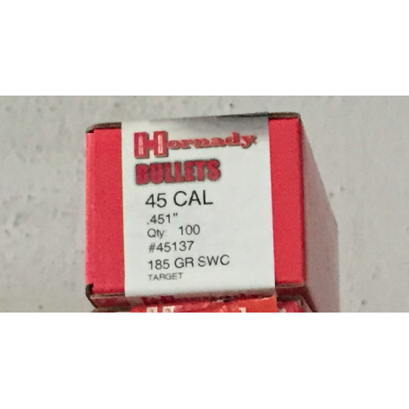 Palle Hornady 45 cal .451 185 gr. x100