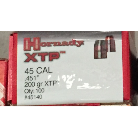 Palle Hornady 45 cal .451 200gr. XTP x100 