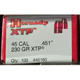 Palle Hornady 45 cal .451 230gr. GR XTP x100