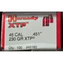 Palle Hornady 45 cal .451 230gr. GR XTP x100