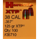 Hornady 38 cal .357 125 gr XTP