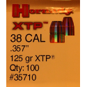 Hornady 38 cal .357 125 gr XTP