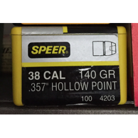 Speer 38 cal. 357 140 gr. Hollow Point