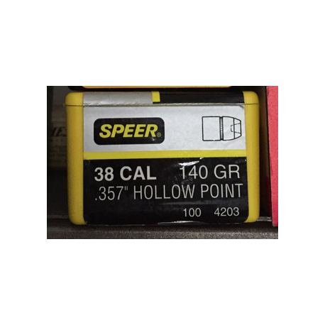 Speer 38 cal. 357 140 gr. Hollow Point